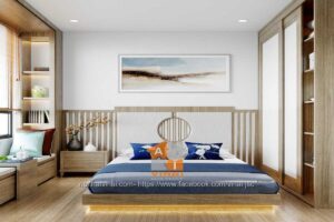 Nội thất phòng ngủ chung cư Vinhomes Ocean Park căn 2ngủ-1