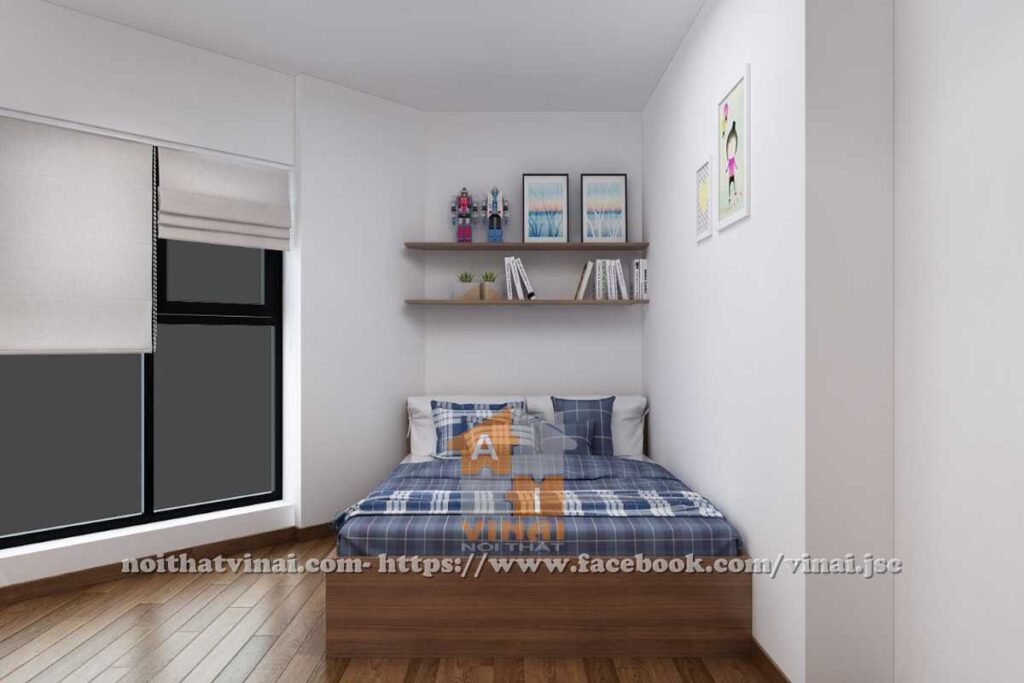 Nội thất phòng ngủ con chung cư CT8 Đình Thôn căn E2-18.8-1