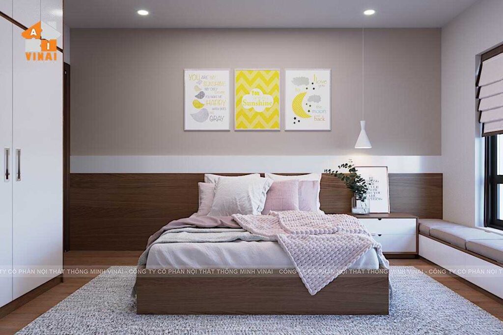 Nội thất phòng ngủ master chung cư An Bình City căn A5-1801-1