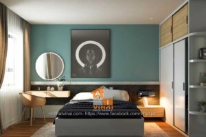 Nội thất phòng ngủ master chung cư c14 Bắc Hà-1