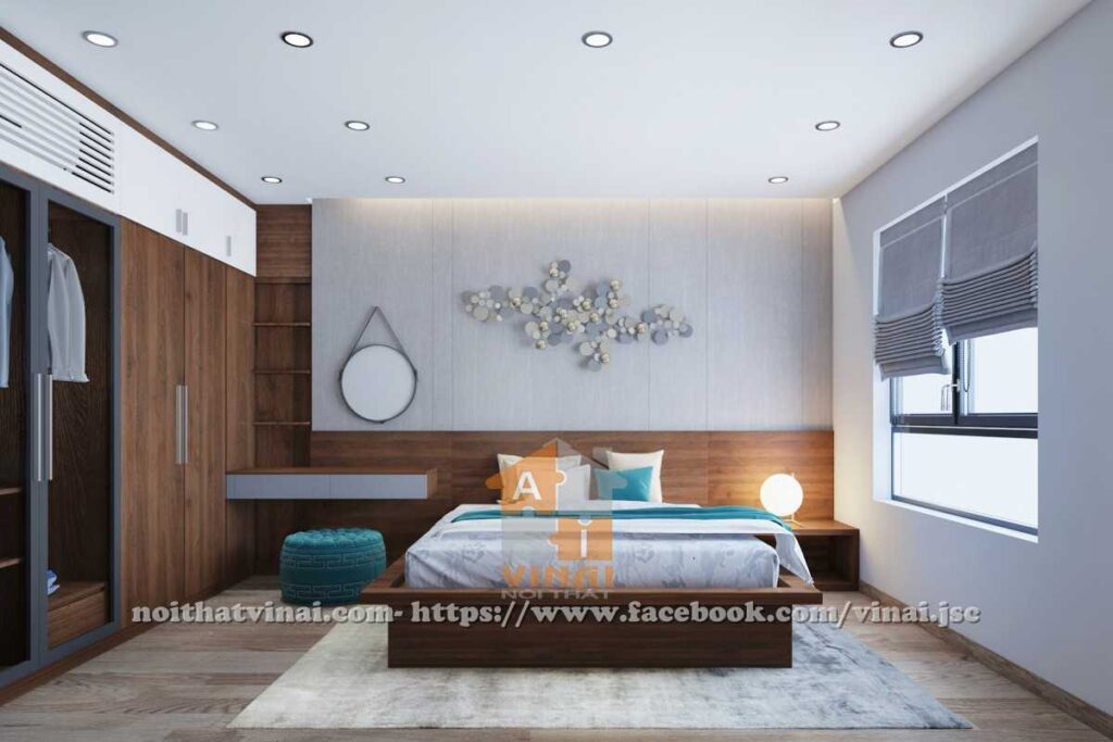 Nội thất phòng ngủ master chung cư Goldmark City căn S3-2316-1