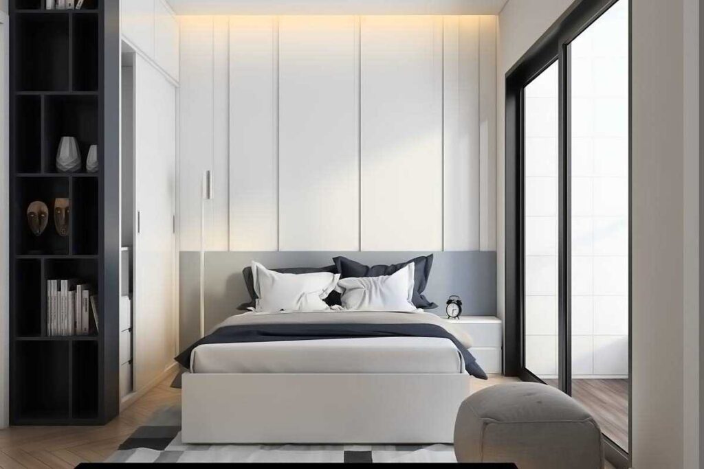 Nội thất phòng ngủ master chung cư HD Mon City căn A14