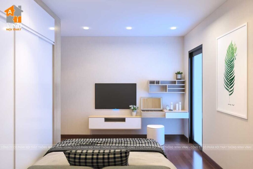 Nội thất phòng ngủ master chung cư HD Mon City Mỹ Đình căn A2802-1