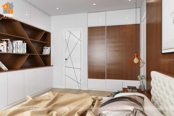 Nội thất phòng ngủ master chung cư Season Avenue S1 căn A101-2