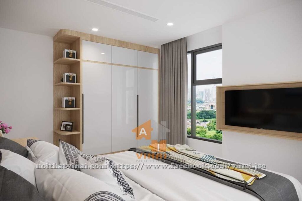 Nội thất phòng ngủ master chung cư Tây Hồ Residence căn 2004-2PN-2