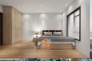 Nội thất phòng ngủ master chung cư The City Light căn 12A16-2PN-1