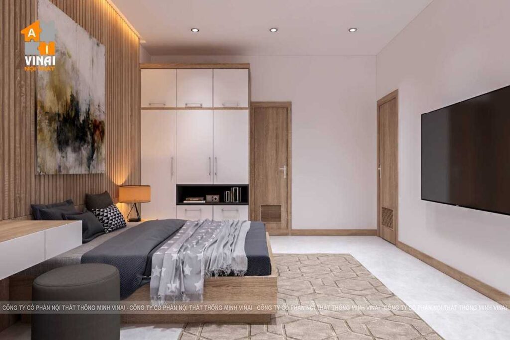 Nội thất phòng ngủ master nhà liền kề Sky Garden Vĩnh Yên-3