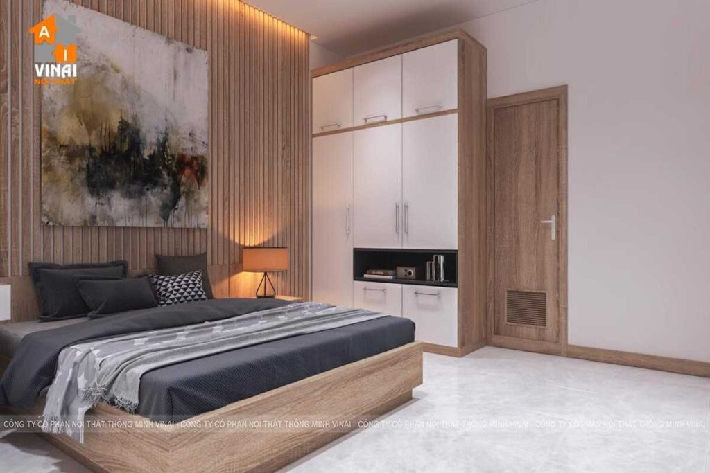 Nội thất phòng ngủ master nhà liền kề Sky Garden Vĩnh Yên-4