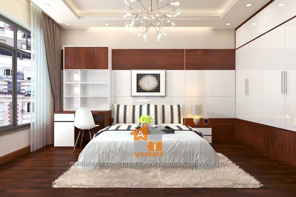 Nội thất phòng ngủ master shophouse- Khu Đô Thị mới Xuân Hòa-1