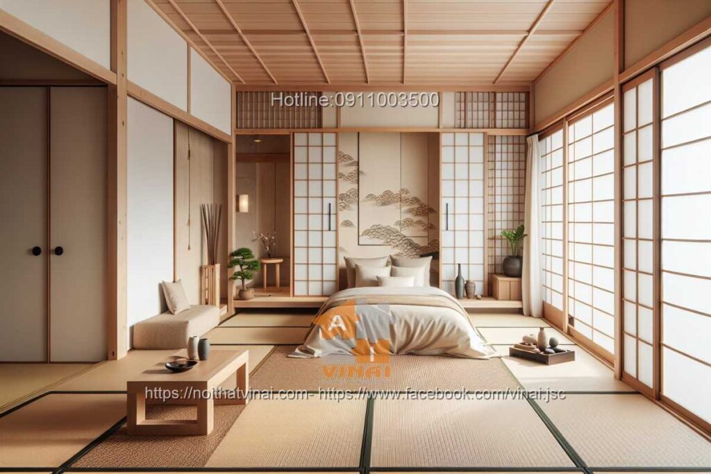 Nội thất phòng ngủ phong cách Nhật Bản -6