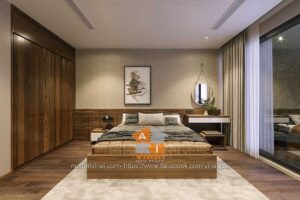 Nội thất phòng ngủ tầng 4 biệt thự Mỹ Đình -1