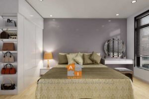 Nội thất phòng ngủ Vinhomes Ocean Park căn 1 ngủ-1