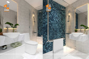 Nội thất phòng tắm nhà liền kề Sky Garden Vĩnh Yên