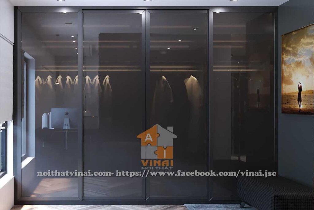 Nội thất phòng thay đồ chung cư Vinhomes Green Bay căn G3-3135-1