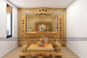 Nội thất phòng thờ biệt thự Ngọc Thanh- Phúc Yên-1