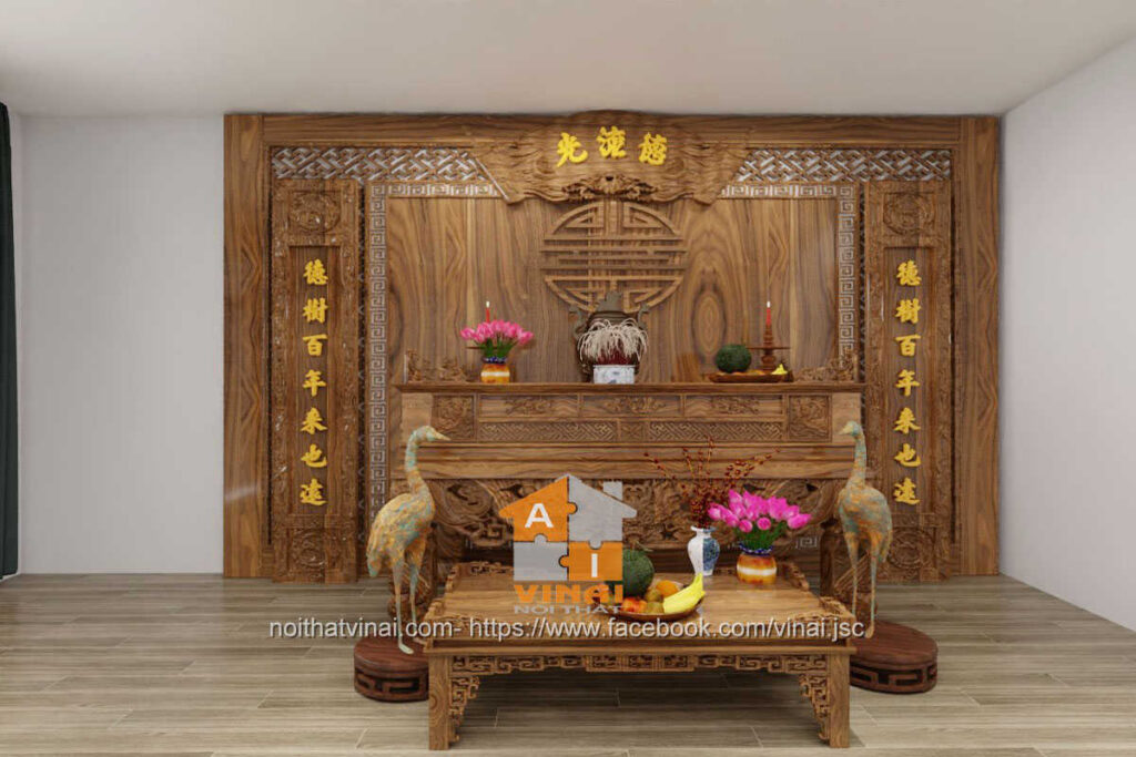 Nội thất phòng thờ nhà liền kề Đặng Xá Gia Lâm-1