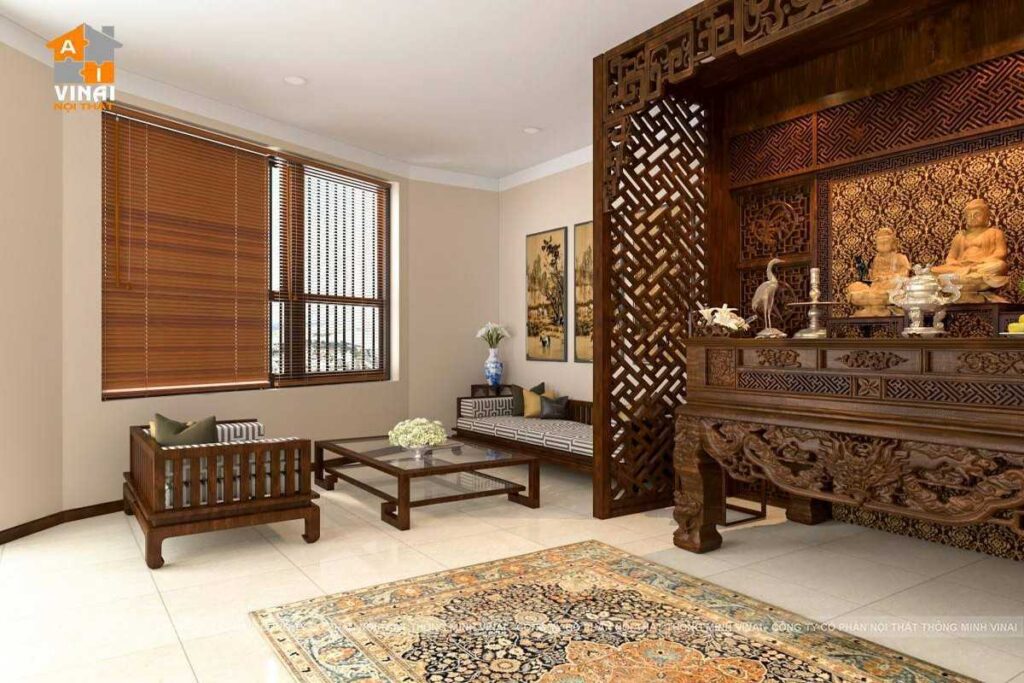 Nội thất phòng thờ nhà liền kề Sky Garden Vĩnh Yên -2