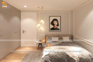 Nội thất tân cổ điển phòng ngủ chung cư CT8- Đình Thôn căn E2-22.9-1