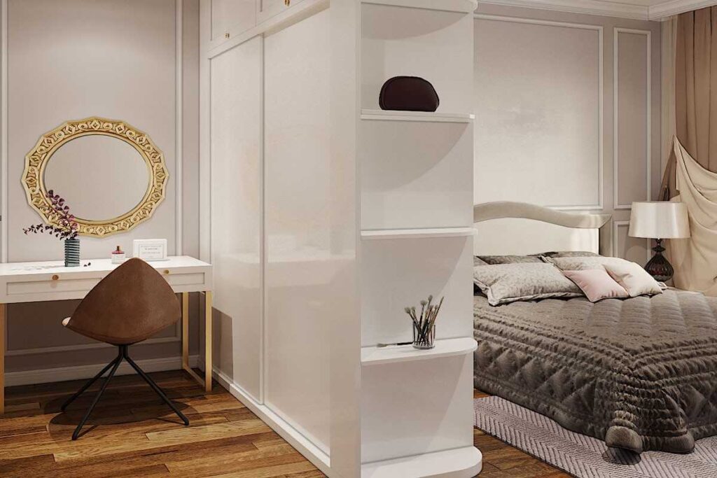 Nội thất tân cổ điển phòng ngủ chung cư D'capital căn C603-3