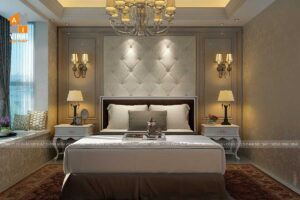 Nội thất tân cổ điển phòng ngủ chung cư Việt Đức- Complex-39 Lê Văn Lương-1