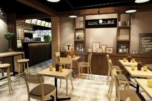 Phối cảnh mặt tiền dingtea Cầu Giấy tầng 1-5