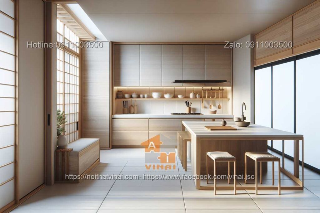 Phòng bếp kiểu Nhật hiện đại -2