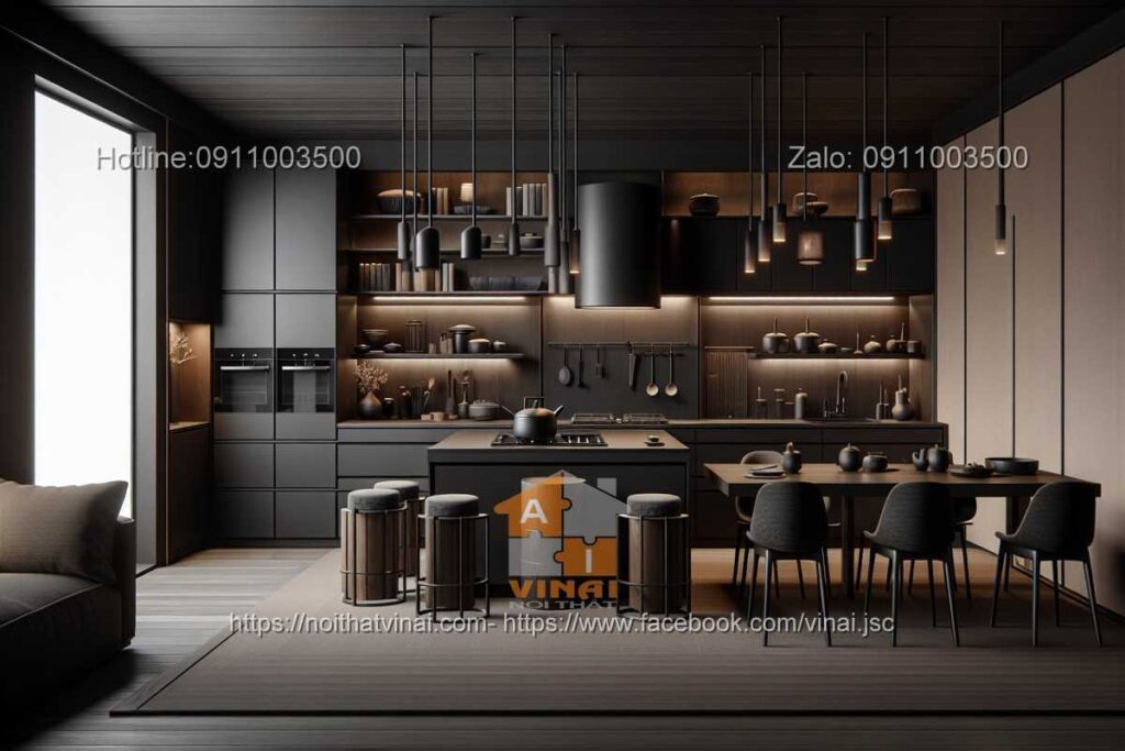 Phòng bếp kiểu Nhật sang trọng -10