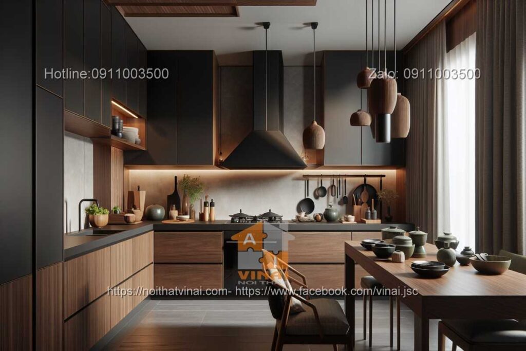 Phòng bếp kiểu Nhật sang trọng -2