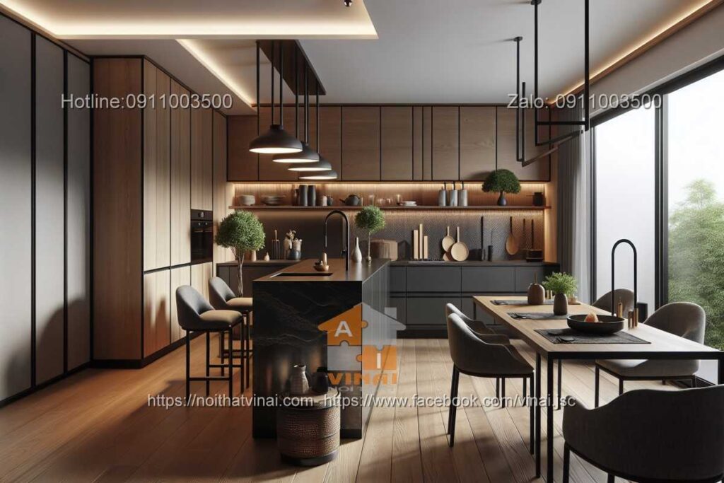 Phòng bếp kiểu Nhật sang trọng -4