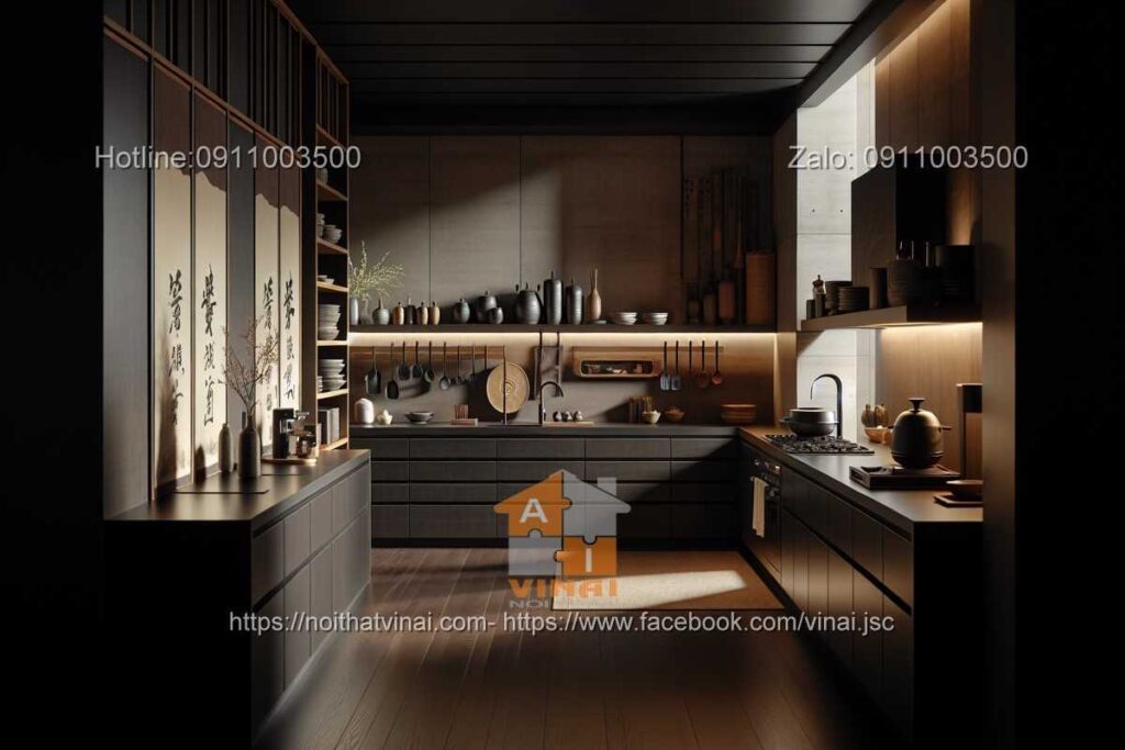 Phòng bếp kiểu Nhật sang trọng -5