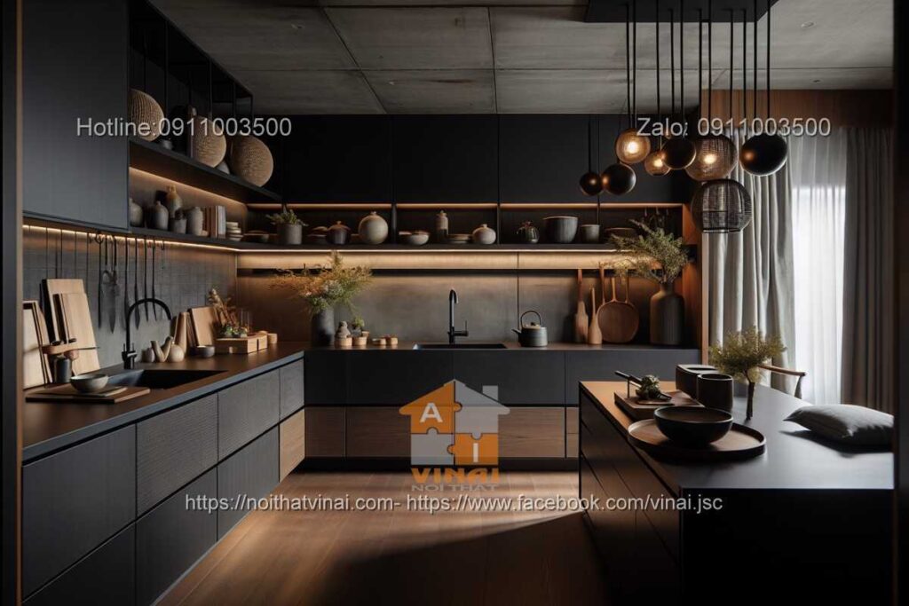 Phòng bếp kiểu Nhật sang trọng -7