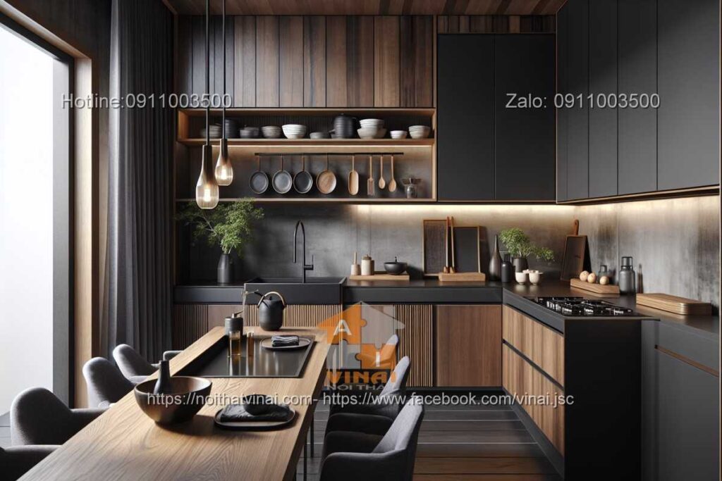 Phòng bếp kiểu Nhật sang trọng -9