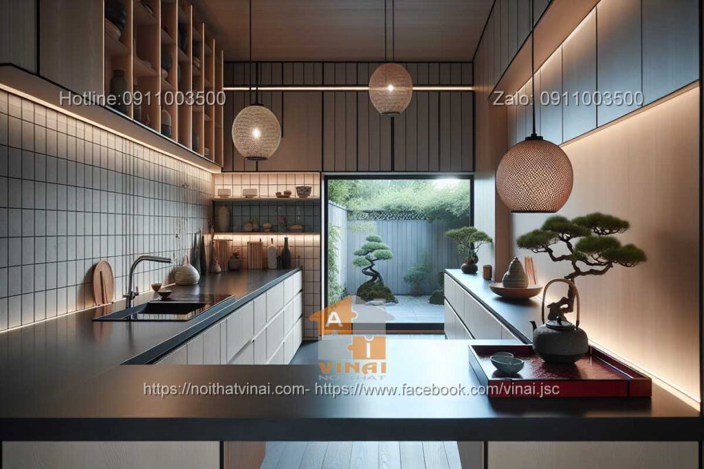 Phòng bếp kiểu Nhật với gam màu sáng -9