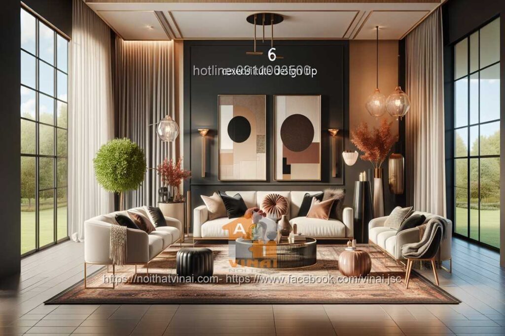 Phòng khách sang trọng cho gia đình trẻ-1