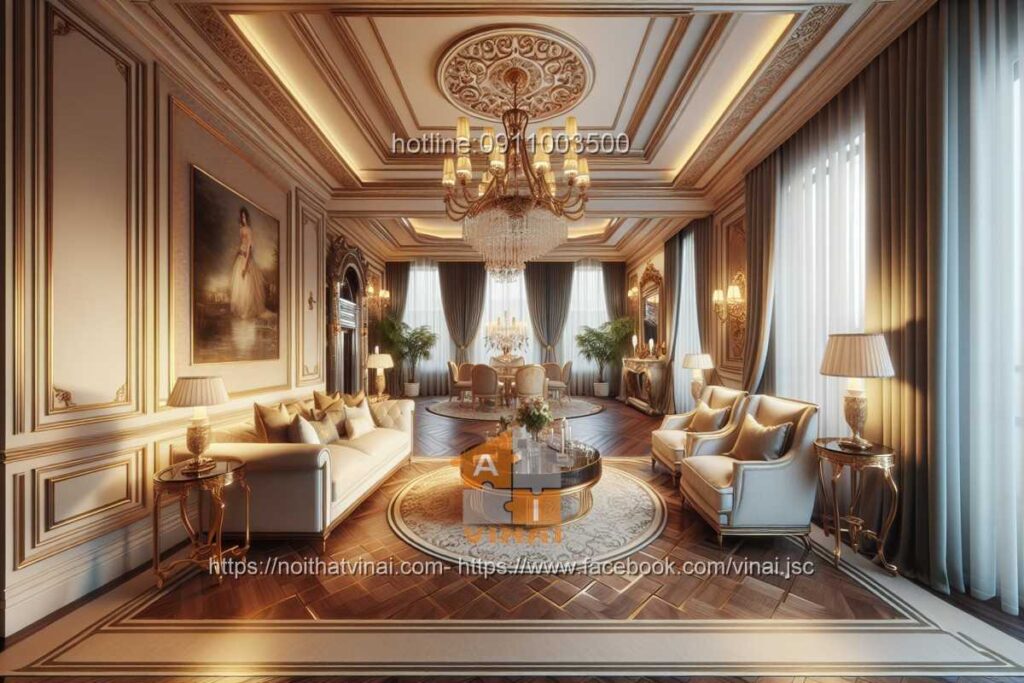 Phòng khách sang trọng cho gia đình trẻ-2