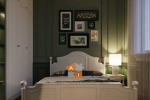 Nội thất phòng ngủ bé trai tân cổ điển nhà phố Vĩnh Yên 6x10m-1