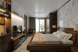 Phòng ngủ ông bà tầng 2- biệt thự Mỹ Đình -1