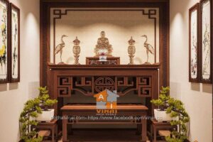 Phòng thờ nhà ống 4x15m -1