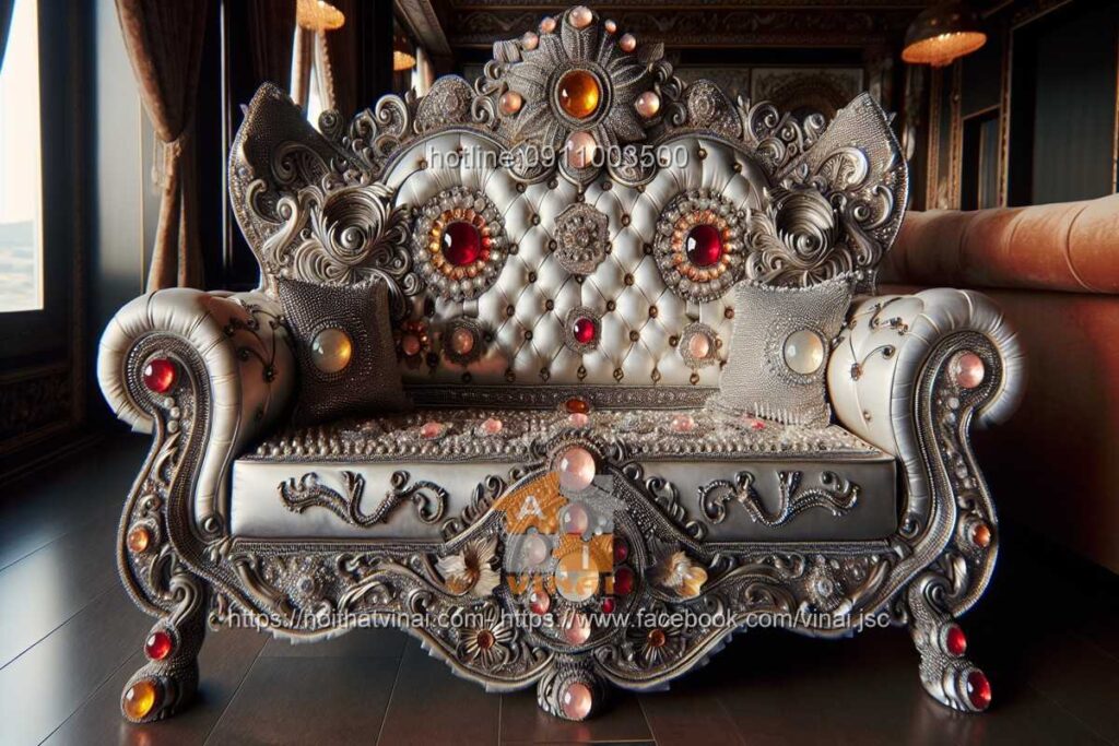 Sofa đính đá và kim loại - 8