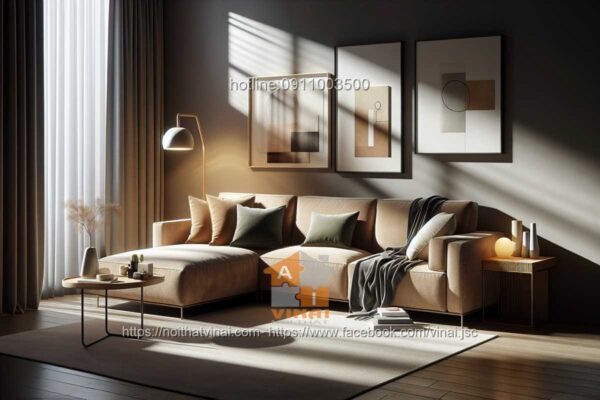 Sofa nỉ chữ L 10