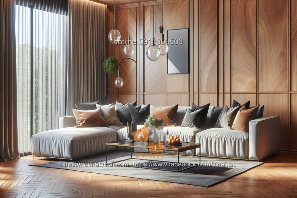 Sofa nỉ chữ L 17