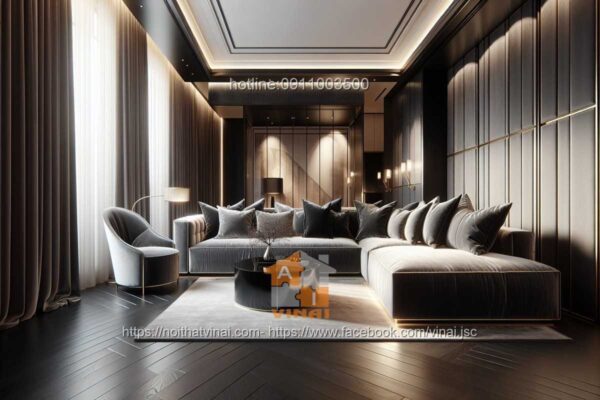 Sofa nỉ chữ L 4