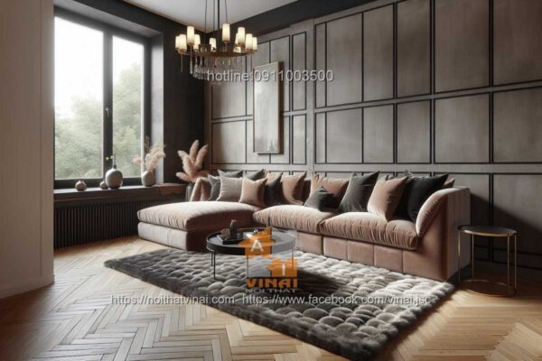 Sofa nỉ chữ L 5