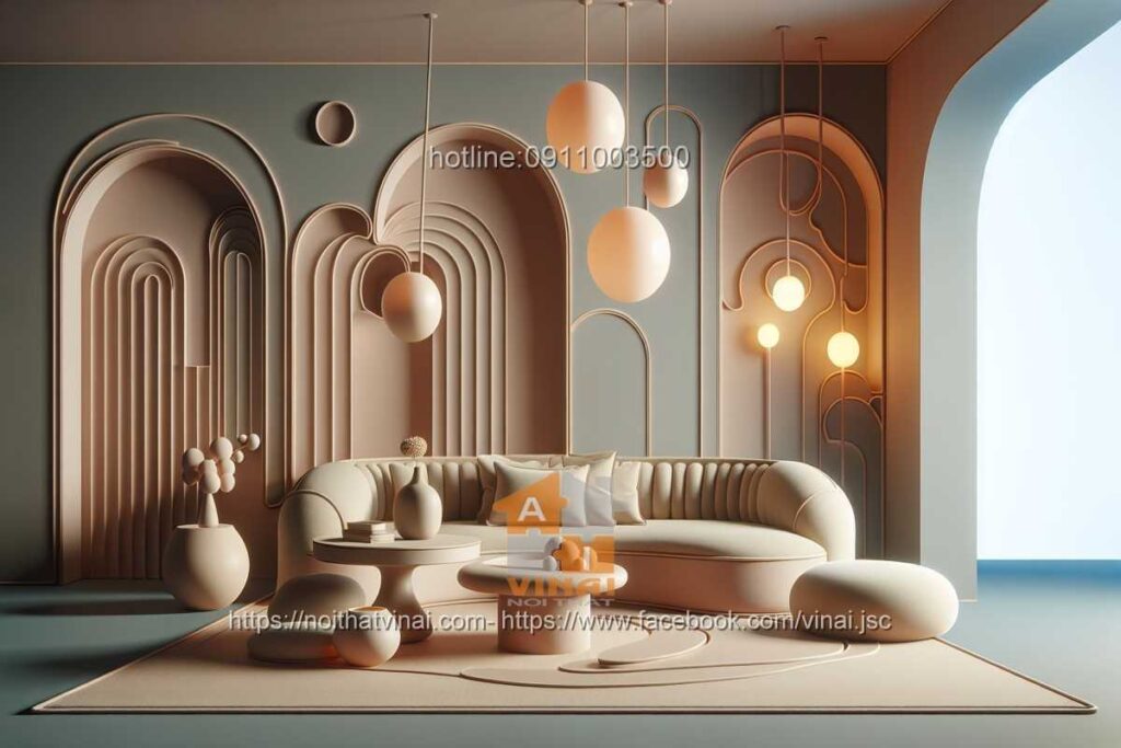 Sử dụng đường cong trong các đồ nội thất