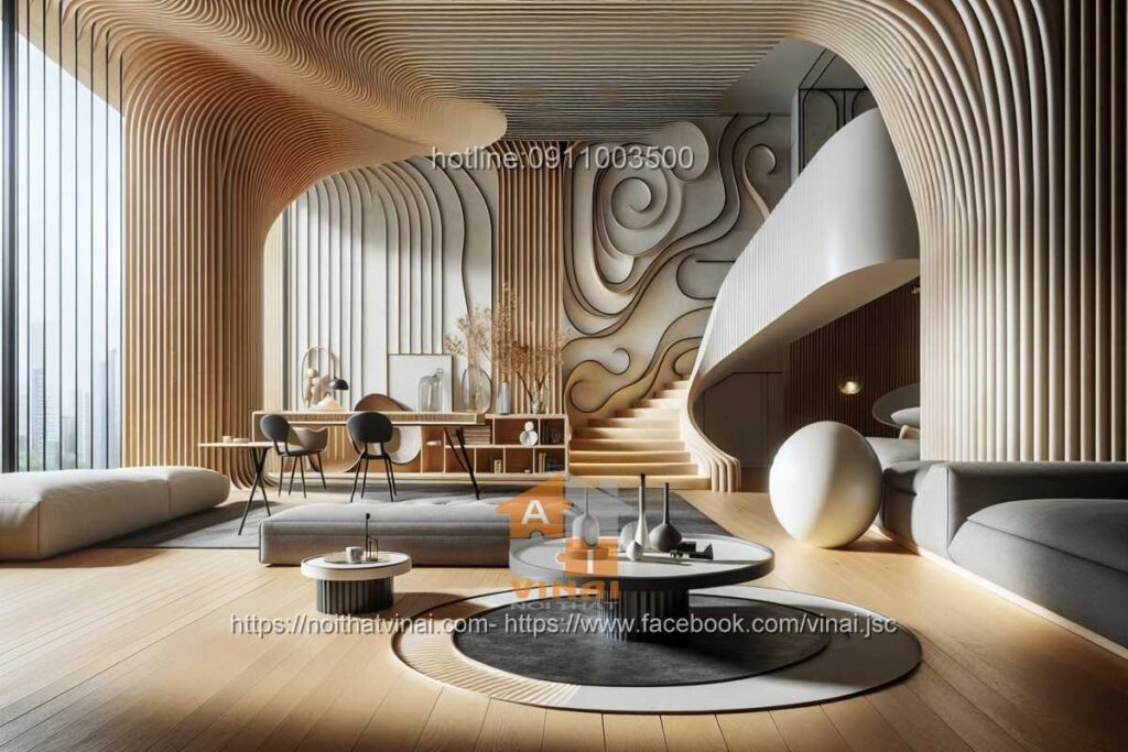 Sử dụng đường cong trong các đồ nội thất