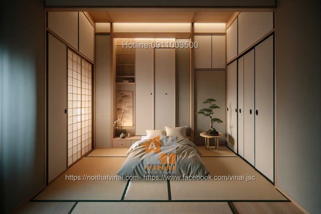 Thi công nội thất phòng ngủ Nhật Bản -6