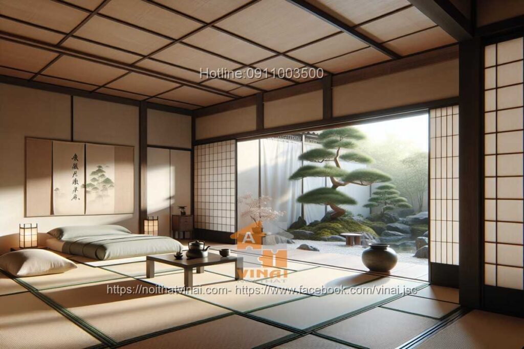 Thi công nội thất phòng ngủ Nhật Bản -7