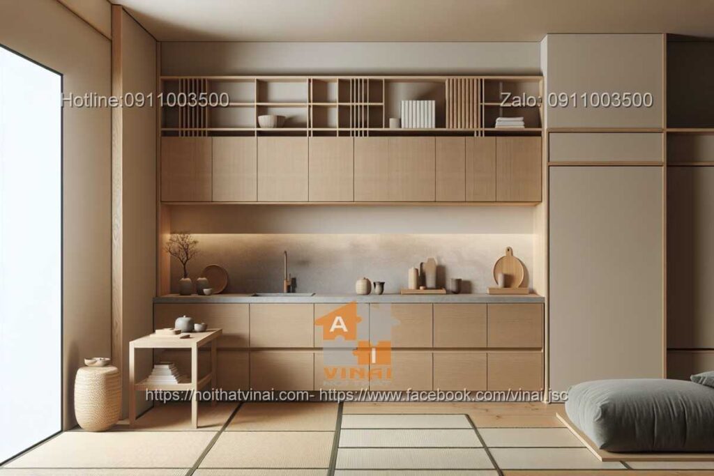 Thi công phòng bếp kiểu Nhật -2