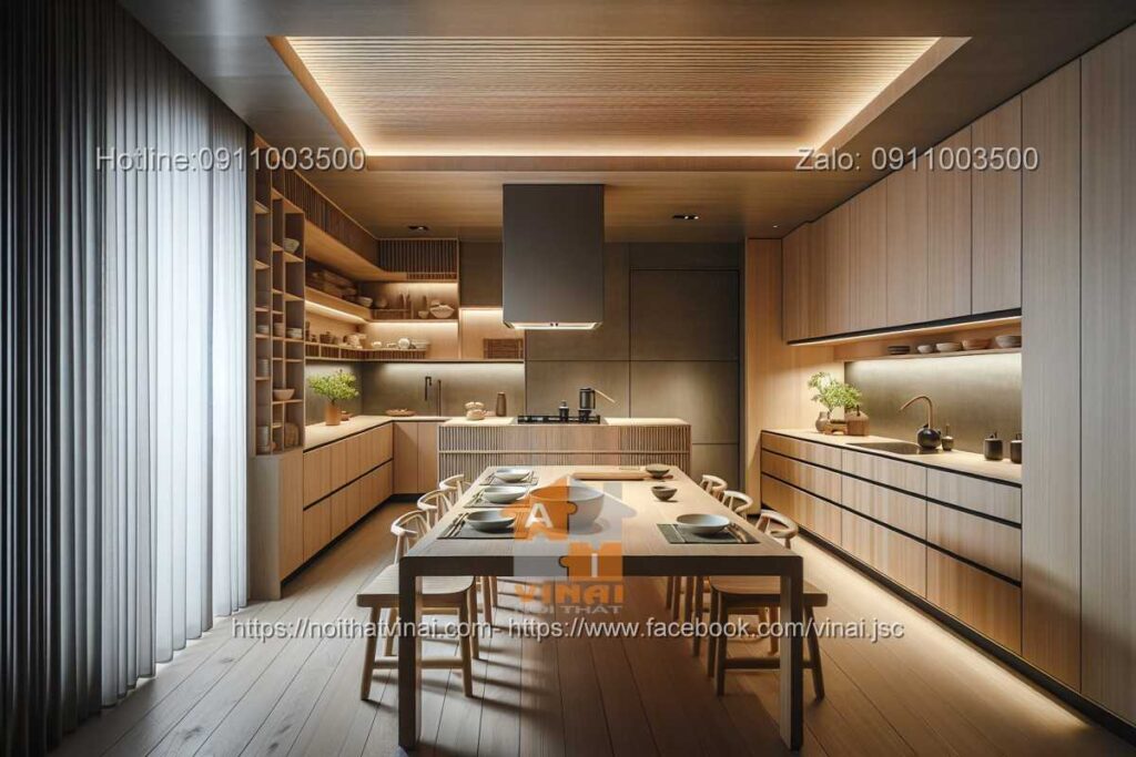 Thi công phòng bếp kiểu Nhật -5