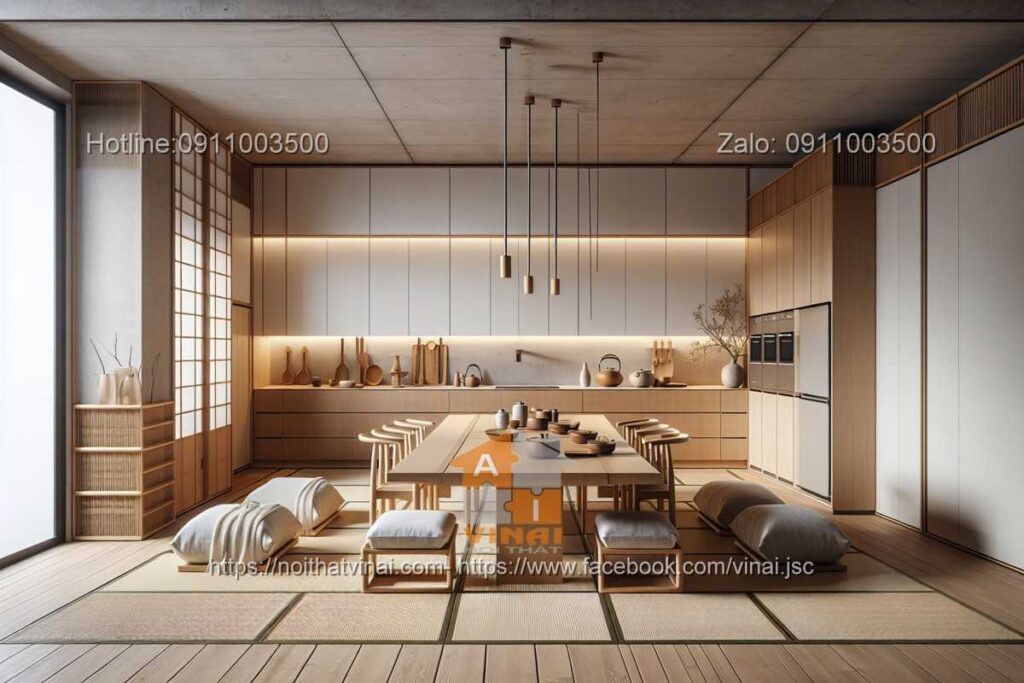 Thi công phòng bếp kiểu Nhật -7